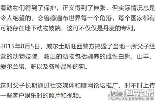 恋兽癖是怎么回事，将动物当做自己的伴侣并发生性行为