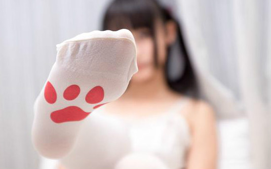 白丝猫爪妹子 好想家里养一只这样的猫