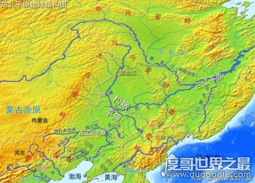 中国最大的平原，东北平原面积35万平方千米(面积相当于云南省)
