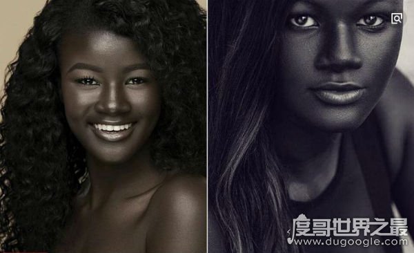 世界上最黑的女人，24K纯黑KhoudiaDiop(夜晚会隐身)