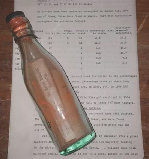 世界上漂流时间最久的漂流瓶