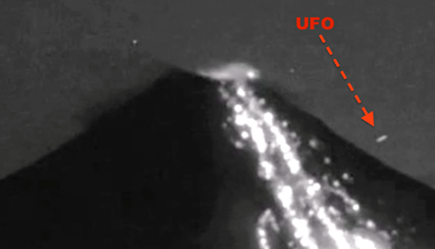 UFO飞出墨西哥科利马火山？不明光体出现直播画面！