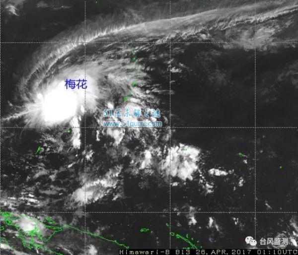 2017年1号台风梅花最新消息:1号台风梅花时路径图