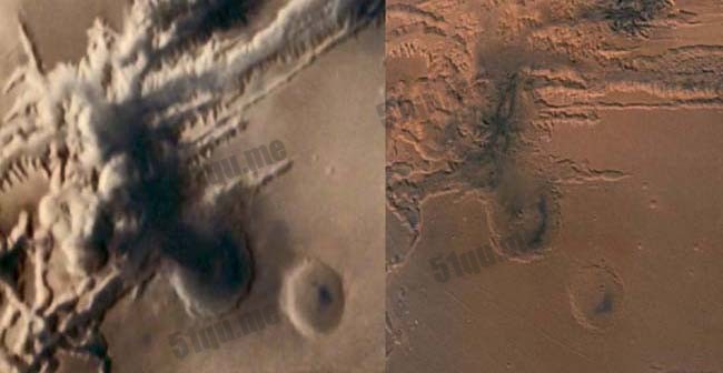 火星巨大的爆炸蘑菇云