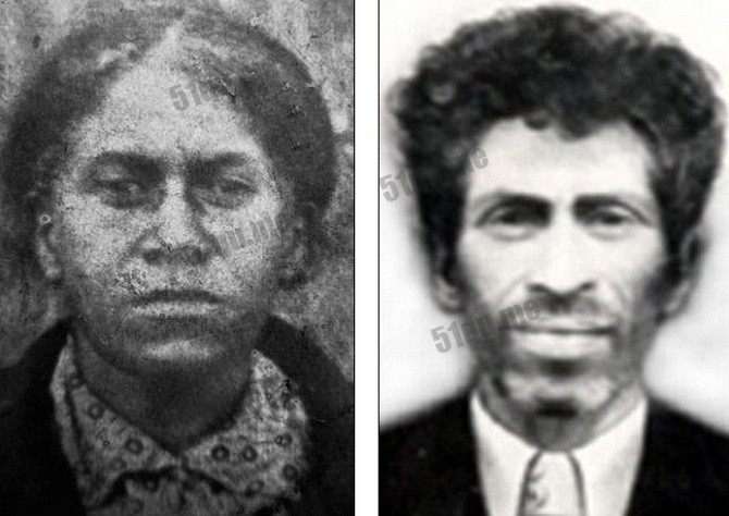 扎娜的孙女（左）和她的儿子Khwit（右）DNA证据似乎证明，扎娜是非洲裔，即使她生活在高加索野外