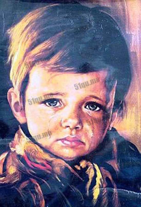 Bruno Amadio的画作《哭泣的少年》