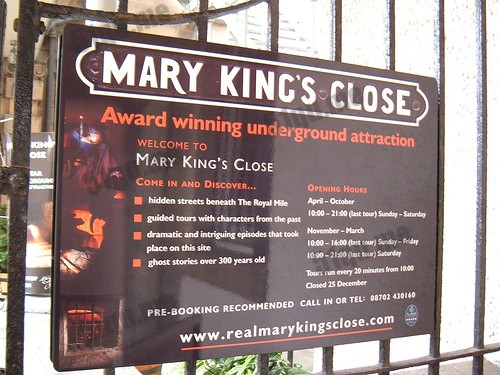 英国爱丁堡地底瘟疫街（Mary King's Close）