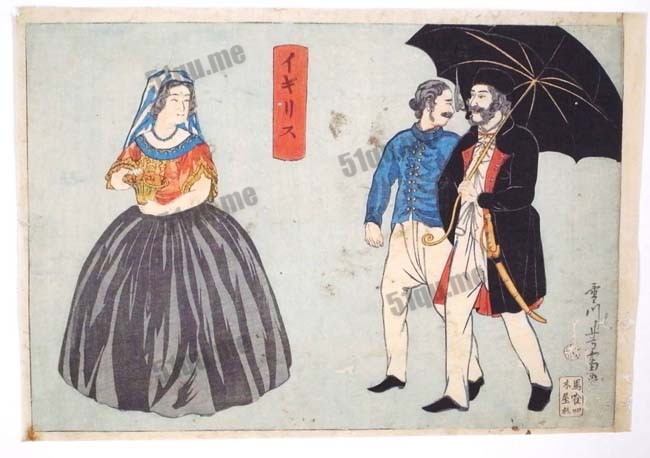 日本古画记录150年前西方人第一次踏入时的情景
