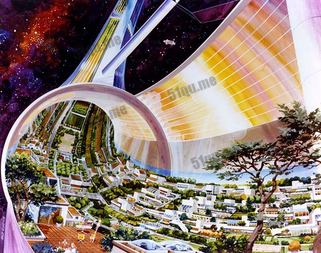 NASA设计的巨型太空殖民城市