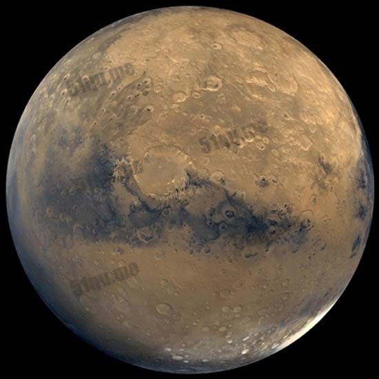 火星神秘的红色星球。