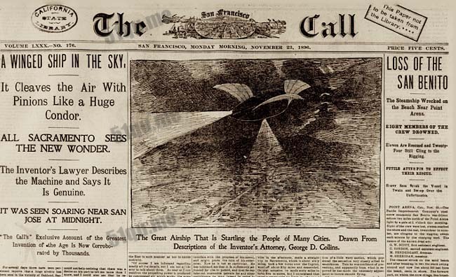 百年前报纸记载的ufo事件(mystery airship of 1896)