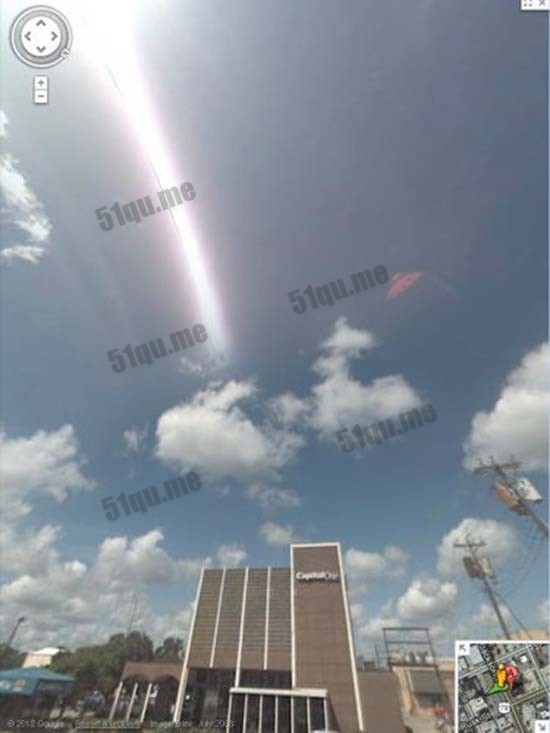 出现在德州google实景图的UFO