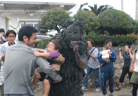 日本宫古岛上的Paantu节