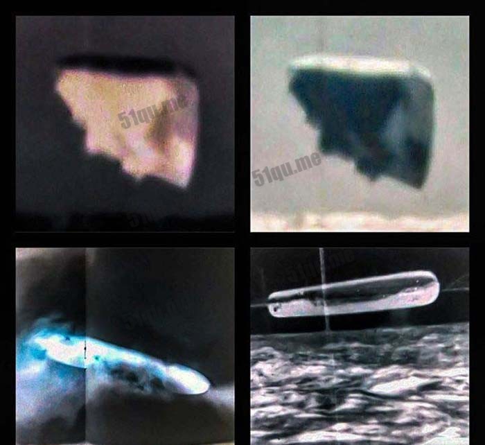 美海军北极拍到的数个大型UFO