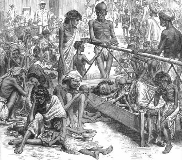 1770印度孟加拉饥荒10万人死亡（famine in india）