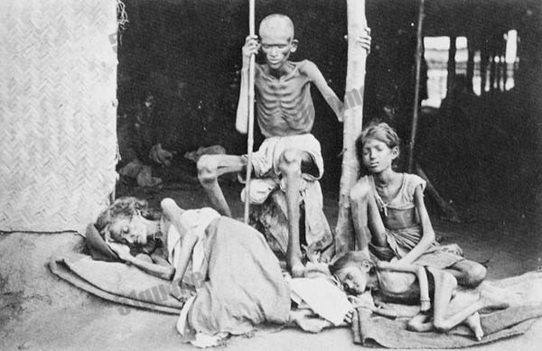 1770印度孟加拉饥荒10万人死亡（famine in india）