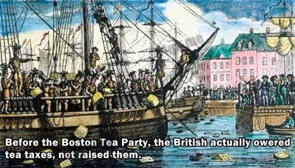 在波士顿倾茶事件发生之前，英国人其实已经早就开始征收茶叶税，不过一直没有提高国税率。