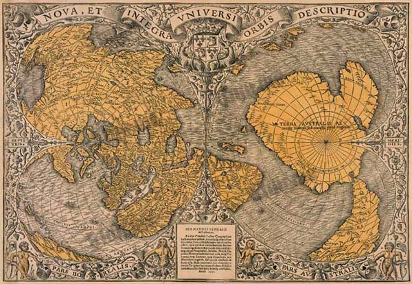提前三个世纪的南极洲地图